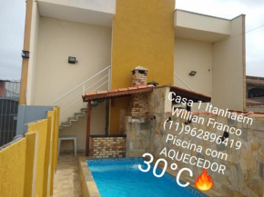 Casa inteira ITANHAÉM Piscina AQUECIDA, Churrasqueira e Wi-fi